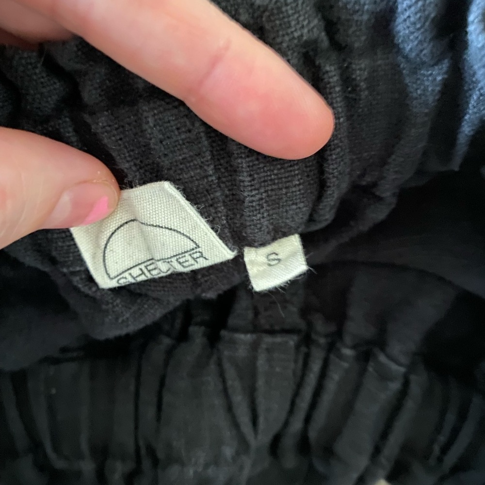 Shelter black linen pants
